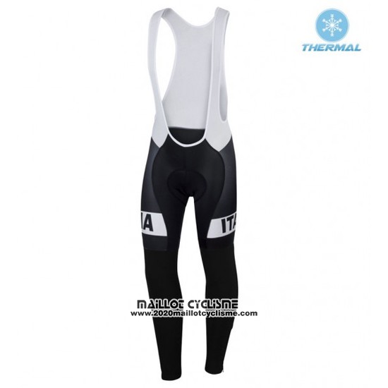 2016 Maillot Ciclismo IAM Blanc et Noir Manches Longues et Cuissard